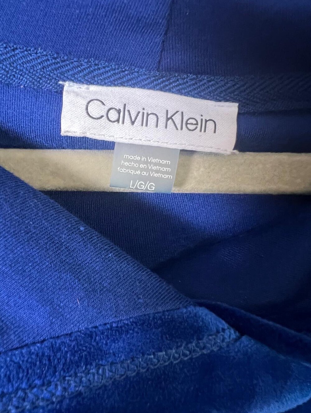 Calvin Klein Blue Velvet Dress Large Casual - Picture 2 of 10